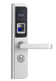 Bright Chrome RFID Fingerprint Door Locks with CE and FCC certificates