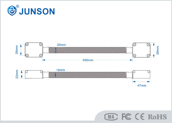 ABS Head 304 Stainless Steel Door Loop For Surface Mounting