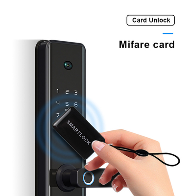 WiFi Electronic Biometric Fingerprint Door Lock Aluminium Alloy With Camera / Tuya App