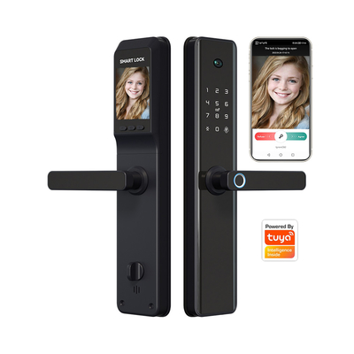 WiFi Electronic Biometric Fingerprint Door Lock Aluminium Alloy With Camera / Tuya App