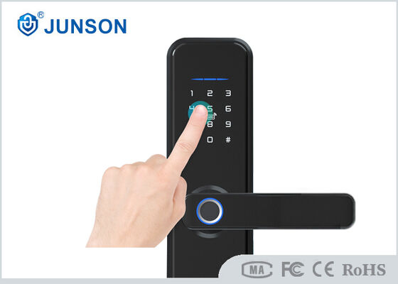 6V Fingerprint Security Door Lock, 500DPI, Multi-Access, Aluminum Alloy Panel