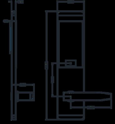 Stainless Steel RFID Hotel Locks with 1 Second Starting Time and 200 Guest Card Capacity for Keyless Entry System