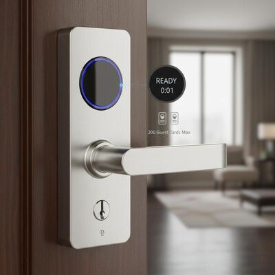 Stainless Steel RFID Hotel Locks with Fast Starting Time (<1 second) and High Guest Card Capacity (200) for Keyless Entry System