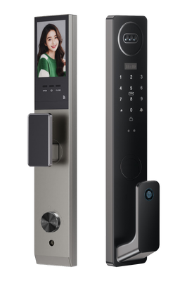 3D Facial Recognition Fully Automatic Smart Door Lock With 4.5 Inch Display & Video Doorbell