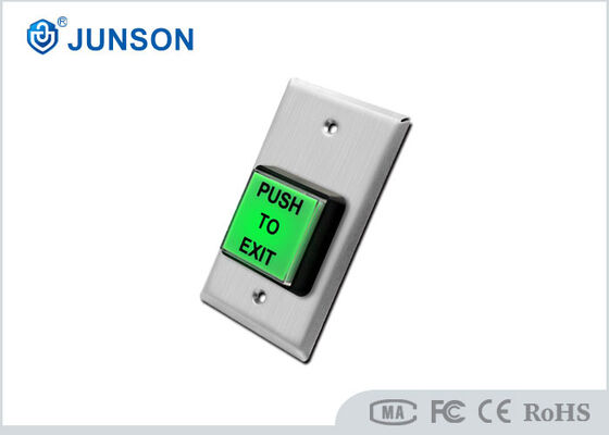 JS-115SL-P LED Door Release Push Button Stainless Steel 115x70mm Exit Switch NO NC COM 12V Access Control