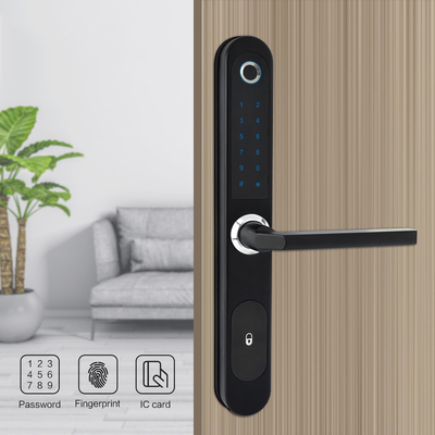 Tuya Wifi RFID Card password protected door lock Smart Aluminum Sliding