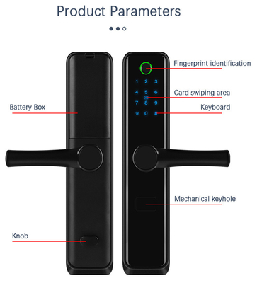 Smart Digital Electronic Door Lock Fingerprint Touch Password Keyless Anti Theft