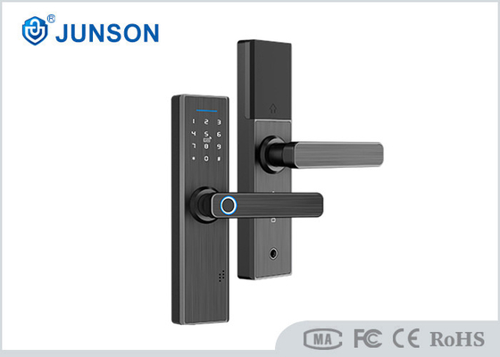Anti Voyeur Fingerprint Door Locks 6V Black WIFI Type Low Power Alarm