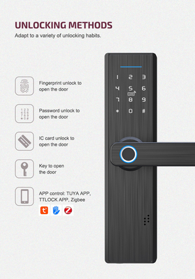 Home Security Fingerprint Smart Door Lock Wifi Password Card Tuya Hotel Smart Lock