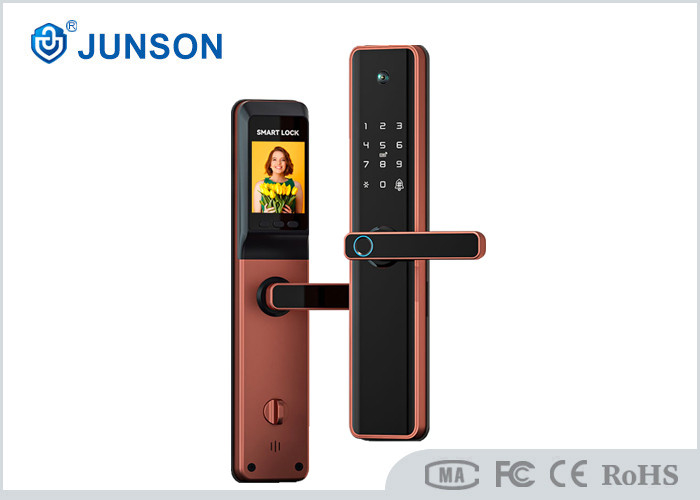 Tuya App Fingerprint Door Locks High Definition Visual Large Screen With Cat Eye