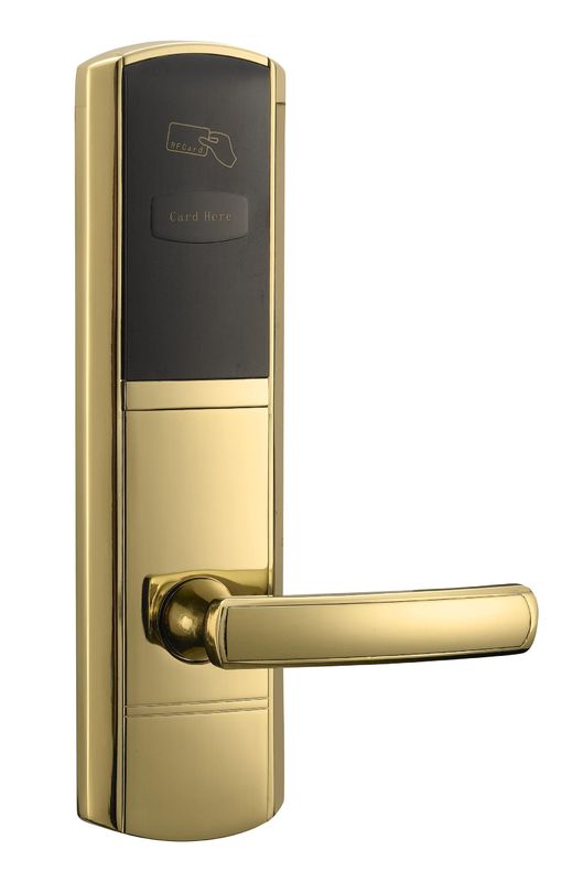 Glod RFID Hotel Locks with key Left Open Or Right Open Door