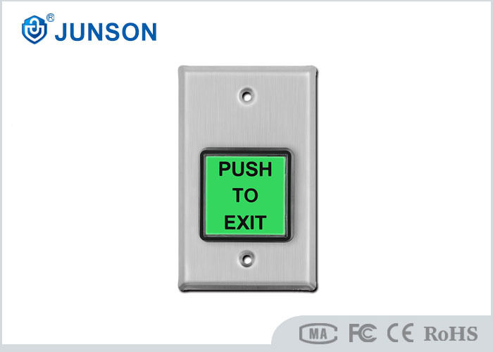 JS-115SL-P LED Door Release Push Button Stainless Steel 115x70mm Exit Switch NO NC COM 12V Access Control