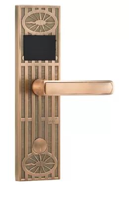 Zinc Alloy Plating RFID Hotel Lock with 125KHz / 13.56MHz Card Access and Low Battery Warning