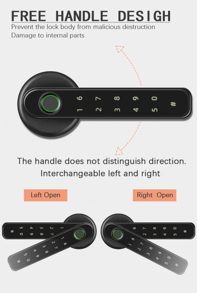 Simple Design Fingerprint Smart Lock Keyless Tuya App Lock For Home