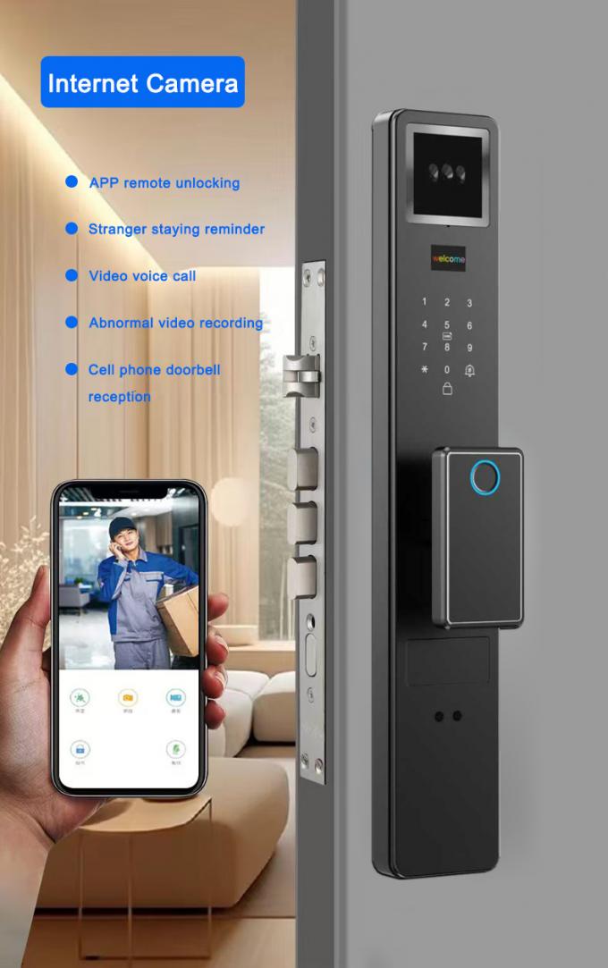 Smart Face Recognition Door Lock with Fingerprint, App Control & Multi ...