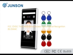 FCC 12VDC Time Attendance Access Control Facial Recognition 8G EMMC